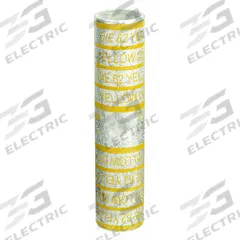 APPROVED VENDOR Open Barrel Splice: 250 kcmil Wire Size, Yellow Code, 3.41 in, Copper Barrel, 62 Die (MPN 22EZ39). Key specifications — Die Code: 62; Brand: APPROVED VENDOR; Color Code: Yellow.