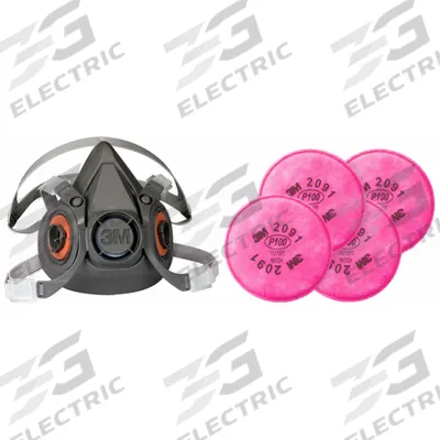 3M Half Mask Respirator Kit: 4 Cartridges Included, (4) Nuisance Organic Vapor - 3M Half-Mask Respirators