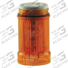 EATON Tower Light Module: Flashing, 24V AC/24V DC, Amber, 43 mm Overall Dia, 3 in Overall Ht, SL4 (MPN SL4-BL24-A). Key specifications — Brand: EATON; Compatible with Series: SL4; Lens Color: Amber; Operating Voltage: 24V AC; Manufacturer Part Number: SL4-BL24-A.