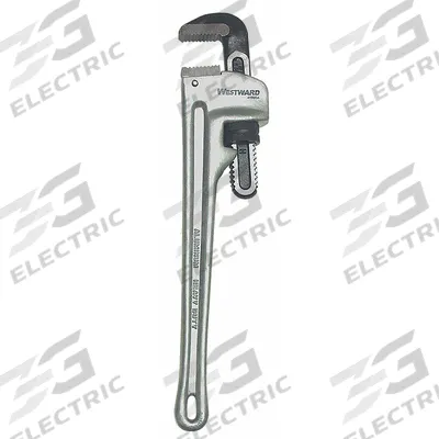 WESTWARD Pipe Wrench: Aluminum, 3 in Jaw Capacity, Serrated, 24 in Overall Lg - Straight Pipe Wrenches
