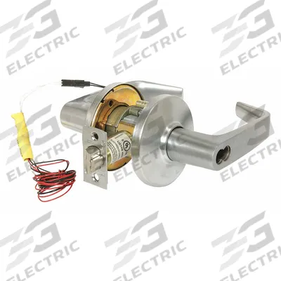 STANLEY SECURITY SOLUTIONS Door Lockset: Storeroom Lever Locksets, Chrome, ADA Compliant - Electric Lever Locksets
