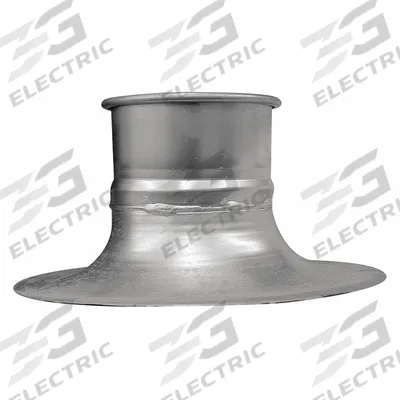 NORDFAB Bellmouth Adapter Hood: Steel, For 10 in Duct Dia, 5 in Overall Lg, 5 in Inlet Dia - Hoods