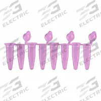 APPROVED VENDOR PCR Strip: PCR Strip, Polypropylene, 0.2 mL Capacity - mL, 0.01 fl oz Capacity - oz (MPN P3010-A-P). Key specifications — Brand: APPROVED VENDOR; Graduated: No; Closure Color: Purple; Includes: Attached Individual Flat Caps; Includes Closure: Yes; Body Color: Purple; Bottom Shape: Conical; Body Material: Polypropylene.
