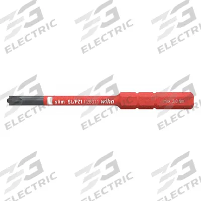 WIHA Insulated Screwdriver Blade: Pozidriv/Slotted Head, Insulated Screwdriver Blade - Insulated Driver Bits