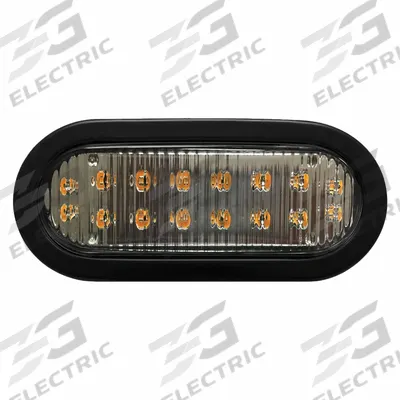 ECCO Warning Light: Perimeter Flashing Warning Light, White, 2 1/8 in Overall Wd - Vehicle Perimeter Flashing Warning Lights