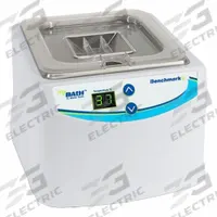 BENCHMARK RESEARCH Water Bath: 2 L Capacity, 100°C Max Temp, Stainless Steel, +0.2°C, Digital (MPN B2000-2). Key specifications — Display Type: Digital; Heated or Refrigerated: Heated; Brand: BENCHMARK RESEARCH; Interior Material: Stainless Steel; Programmable: Yes; Temperature Accuracy Tolerance: +0.2°C; Voltage: 115/230V AC.