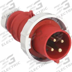 BRYANT Pin and Sleeve Plug: Red, 480V AC, Three Phase, 30 A, 3 Pole, 4 Wire, IEC Grounding (MPN BRY430P7W). Key specifications — Brand: BRYANT.