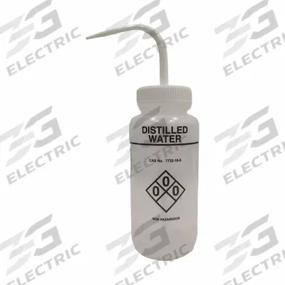 APPROVED VENDOR Wash Bottle: 500 mL, Distilled Water, White, Wide, Std Spout Spout - Wide Mouthed Standard Spout Wash Bottles