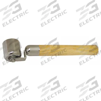 KRAFT TOOL Vinyl Seam Roller: Vinyl Seam Roller, 2 1/2 in Wd, 1 Pieces, Brown/Silver - Seam Rollers