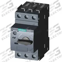 SIEMENS Manual Motor Starter: Non-Reversing, 3 Poles, 1.25 A, Thermal Protection, Selector Switch (MPN 3RV20110KA10). Key specifications — Maximum Voltage Rating: 690V AC; Brand: SIEMENS; Thermal Units Required: None (Starter Includes Integrated Thermal Units); Frame Size (Width): S00.