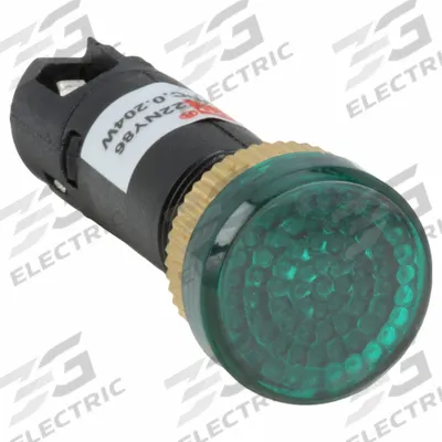 Dayton Raised Panel Light: 12 mm Panel Mounting Hole Dia, LED - LED Indicator Pilot Lights