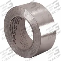 3M Foil Tape: 1/2 in Wd, 36 yd Lg, 7.3 mil Thick, Silicone, Indoor/Outdoor, -65°F Min Temp, Silver (MPN 3M 363-1/2" X 36YD). Key specifications — Backing Material: Aluminum Foil; Series: 363.