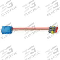 GROTE Pigtail: 3-Way Hard Shell/Female PL-3 Connector, 3 Wires, 5 in Wire Lg, 2 Connectors (MPN 66860). Key specifications — Wire Sizes Included: 18 AWG; Connector Type: Female PL-3 Connector; Compatible Product Type: Stop, Turn, Tail Lights.
