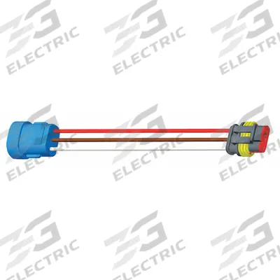 GROTE Pigtail: 3-Way Hard Shell/Female PL-3 Connector, 3 Wires, 5 in Wire Lg - Automotive Pigtails
