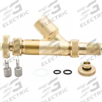 HALTEC Valve Cap Core Remover: Valve Adapter Gun, Brass, 5 in Overall Lg, 1 1/4 in Overall Wd (MPN 310). Key specifications — Brand: HALTEC; Features: Permits Faster Evacuation of Liquid from a Tire compared to Other Adapter Guns; Includes: Core Housing Remover; Material: Brass; Product Type: Valve Adapter Gun.