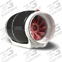 In-Line Duct Fan: 8 in Duct, 120V AC, 1 Ph, 60 Hz Freq, Polycarbonate (MPN S-800). Key specifications — Includes: Mounting Bracket; Brand: PANASONIC; Speed Controllable: Yes; High-Efficiency Motor: Yes; Housing Material: Polycarbonate; Nameplate Voltage: 120V AC; Number of Speeds: Variable; High-Efficiency Motor_Broad: High-Efficiency Motor.