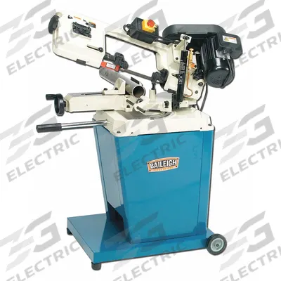 BAILEIGH INDUSTRIAL Band Saw: 5 in x 6 in, 78 to 200 SFPM, 45° Left to 60° Right, 1 Phase - Mitering Manual Horizontal Band Saws