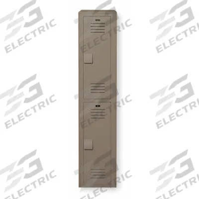 BRADLEY Wardrobe Locker: 15 in x 18 in x 72 in, Louvered, 2 Tiers, 1 Units Wide - Low-Maintenance Plastic Wardrobe Lockers