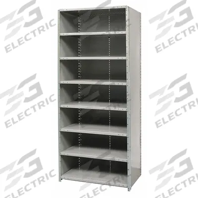 HALLOWELL Metal Shelving: Standalone, Heavy-Duty, 36 in x 24 in, 84 in Overall Ht - Heavy-Duty Standalone Closed Metal Shelving