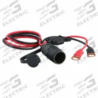 NOCO Power Adapter: Plug Adapter, 3 Connections, 24 in Cord Lg, Black/Red, 12V Auxiliary Port (MPN GC018). Key specifications — Color: Black; Includes: Eyelet Terminals; Product Type: Plug Adapter; Compatible Devices: Tire Inflators; Brand: NOCO; Ports: 12V Auxiliary Port.