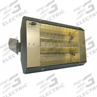 FOSTORIA Infrared Quartz Electric Heater: 3200 W Watt Output, 277V AC, 1 Phase, Hardwired, Bronze (MPN G-60-222-TH). Key specifications — Wattage Output: 3200 W; Voltage: 277V AC; Brand: FOSTORIA; Electrical Connection: Hardwired; Element Type: Quartz Lamp; Housing Color: Bronze; Housing Material: Galvanized Steel; Overall Dimensions - L x W x D: 24 in x 15 in x 11 in.