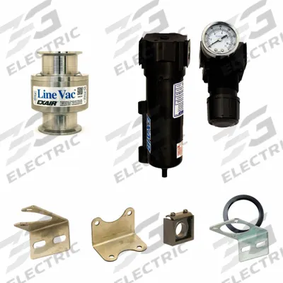 EXAIR Vacuum Conveyor Kit: For 2 in Hose I.D., 1 3/4 in Vacuum ID, 3 1/4 in Vacuum OD - Corrosion-Resistant Vacuum Conveyors