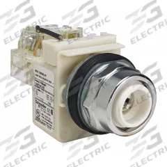 SCHNEIDER ELECTRIC Pilot Light: 30 mm Panel Mounting Size, No Lens Included, LED, 9001K Series (MPN 9001KT38LW). Key specifications — Lens Color: No Lens Included; Series: 9001K; Brand: SCHNEIDER; Includes Push-To-Test: Push-To-Test Included.