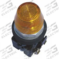 EATON Pilot Light: 30 mm Panel Mounting Size, Yellow, LED, 24 V AC/DC Max Volt Rating (Supply) (MPN HT8HFYF3). Key specifications — Series: HT800; Brand: EATON; Includes Push-To-Test: No Push-To-Test Included.