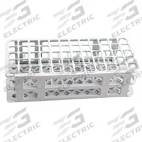 Tube Rack: 4 1/4 in Overall Wd, 2 5/8 in Overall Ht, 9 5/8 in Overall Lg, Polypropylene, White (MPN 225655-0000). Key specifications — Material: Polypropylene; Mounting Location: Benchtop; Color: White; Product Type: Test Tube Rack; Total Holding Capacity: (60) Tubes; Brand: DYNALON.