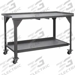DURHAM MFG Workbench: Fixed Ht, Steel, 72 in x 30 in, 4,000 lb Overall Load Capacity, Gray (MPN DWBM-3072-BE-95). Key specifications — Brand: DURHAM MFG.