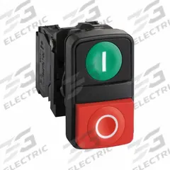 SCHNEIDER ELECTRIC Multihead Operator: 2 Buttons, 22 mm, 1NO/1NC, Non-Metallic (MPN XB5AL73415). Key specifications — AC Contact Rating: 1.5 A @ 480 V; Action: Momentary/Momentary; DC Contact Rating: 0.55 A @ 125 V; Legend: I/O; Operator Illumination: Non-Illuminated; Product Type: Multihead Operators; Series: XB5; Manufacturer Part Number: XB5AL73415.