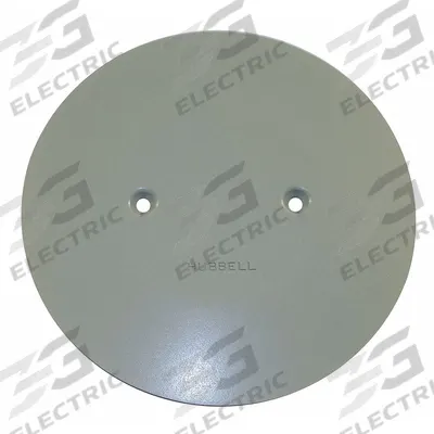 HUBBELL WIRING DEVICE-KELLEMS Abandonment Plate: Round, Ivory, PVC - Nonmetallic Electrical Floor Box Covers