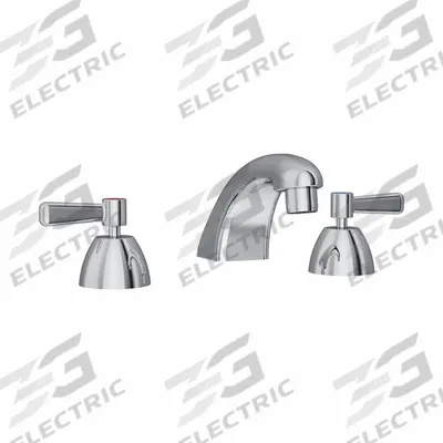 ELKAY Handle-Operated Faucet: Elkay, Brass, Chrome Plated Finish, 0.5 gpm Flow Rate - Centerset Handle Bathroom Faucets