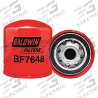 BALDWIN FILTERS Fuel Filter: Spin-On, 3 1/16 in Outside Dia, 3/4"-16 Thread Size, Cellulose, BF7648. Key specifications — attr1137520: BF7648; attr434022: BALDWIN FILTERS; attr427730: Cellulose; attr427731: Integral Gasket; attr1017112: Buses; attr1017113: Isuzu.
