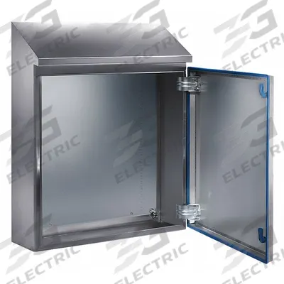RITTAL Sloped Top Enclosure: 304 Stainless Steel, 30 in x 24 in x 8 in - Stainless Steel Enclosures