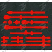 PROTO Foam Insert: Black/Red, 23 in Overall Wd, 16 in Overall Lg, 15 Compartments, Polyethylene Foam (MPN J54000FV). Key specifications — Material: Polyethylene Foam; Brand: PROTO; Color: Red; For Tool Type: Ratchets; Compatible Manufacturer Model Number: J54000S; Product Type: Foam Insert.