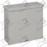 WIEGMANN Enclosure: Steel, 12 in x 12 in x 4 in, 3R, Solid Cover, Screw On, Included, Painted (MPN RSC121204). Key specifications — Brand: WIEGMANN; Closure Method: Padlock Hasp; Knockouts: Included.