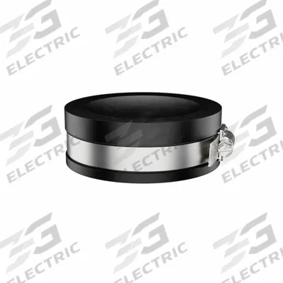 FERNCO Cap: PVC, Clay/Copper/Iron/PVC/Steel, 2 15/16 in Overall Lg, 1 Clamps Included - Flexible Transition Pipe Fittings