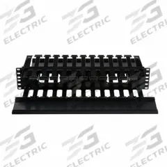 PANDUIT Horizontal Dual-Sided Manager: Horizontal, 2 U, Dual Side Sides, 8 7/8 in Overall Dp, Black (MPN WMPH2E). Key specifications — Color: Black; Includes: Bend Radius Clips; Orientation: Horizontal; Brand: PANDUIT; Material: Plastic; Number of Sides: Dual Side; Product Type: Dual-Sided Manager.