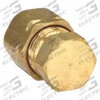 PARKER Compression Fitting Plug: 1/4 in OD Fitting Size, NPTF, Brass, 25 PK (MPN 639CA-4). Key specifications — Brand: PARKER.