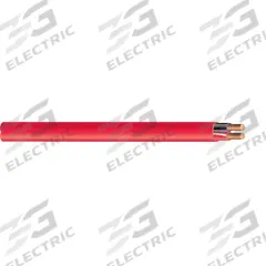 SOUTHWIRE Fire Alarm Cable: 1,000 ft Cable Lg, Riser, Riser, PVC, PVC, Red, PVC, 4 Conductors, Solid (MPN F40568-1A). Key specifications — Brand: SOUTHWIRE; Conductor Gauge: 18 AWG; Jacket Material: PVC; Solid/Stranded: Solid.