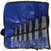CHICAGO-LATROBE Screw Extractor Set: 6 Pc, Spiral Flute, Size #5/#5 1/4/#6 3/8/#7 1/2/#8/#9 (MPN 65042). Key specifications — attr1030267: CHICAGO-LATROBE; attr1030276: M14 to M54; attr1030283: 65042; attr1030273: #6-3/8; attr1075325: 9/16 in to 2-1/8 in.