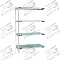 METRO Plastic Industrial Shelving: 18 in x 30 in, 62 in Overall Ht, 4 Shelves, Antimicrobial (MPN AX326GX3). Key specifications — Resistance Properties: Antimicrobial; Frame Material: 304 Stainless Steel; Shelving Material: Polymer; Brand: METRO.