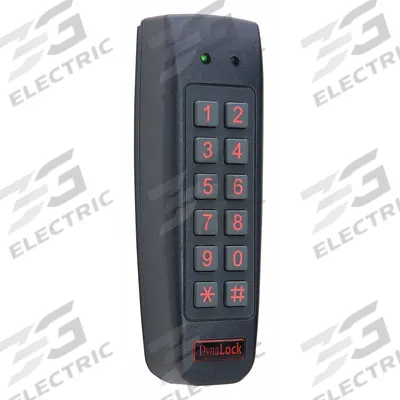 DYNALOCK Electromagnetic Access Keypad: 5 5/16 in Ht, 1 1/8 in Dp, 1 3/4 in Wd, Blue - Keypads