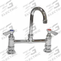DOMINION COMMERCIAL FAUCETS Gooseneck Kitchen Faucet: Brass, Widespread, Deck, 2 Mounting Holes (MPN 77-9209). Key specifications — Brand: DOMINION COMMERCIAL FAUCETS.