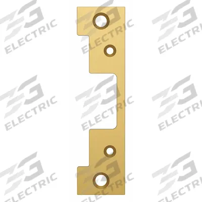 HES Electric Strike Faceplate: 1 1/4 in Wd, 4 7/8 in Ht - Electric Strike Faceplates