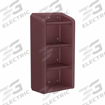 CORTECH Shelf/Step: Burgundy, 49 in Overall Ht, 25 in Overall Wd, 14 in Overall Dp - Wall-Mounted Shelves