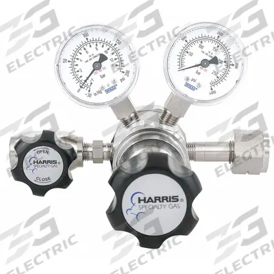 HARRIS High Purity Gas Regulator: Two Stage, CGA 350 Inlet, 1/4" NPT F Outlet - High-Purity Fuel Gas Regulators