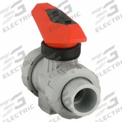 GF PIPING SYSTEMS Manual Two-Way Ball Valve: 3/4 in, CPVC, Straight, 16 bar Max. Pressure (CWP), Tee (MPN 163546343). Key specifications — Brand: GF PIPING SYSTEMS; Handle: Tee.