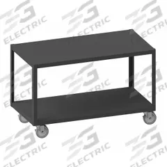 DURHAM MFG Work Table: Fixed Ht, Steel, 60 in x 30 in, 1,200 lb Overall Load Capacity (MPN HMT12G30605PU295). Key specifications — Unit Type: Not Expandable or Modular; Assembly: Fully Assembled; Wheel Material: Polyurethane; Frame Material Finish: Powder Coated; Mobility: Casters; Height Adjustability: Fixed Height; Caster Type: (4) Swivel Locking; Frame Construction: Welded Only.